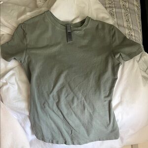 Skims green cotton jersey top